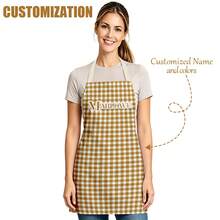 1pc Customizable Linen Kitchen Apron - Personalized Design With Photo Or Text, Multiple Sizes Available - Durable Woven Polyester Cooking Apron, Painting Apron, Barista Apron - Multicolor - View 2