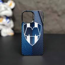Tema tejido de fútbol de Monterrey azul y blancofunda de teléfono Fundas compatibles con ,Apple,VIVO,OPPO,,, y Honor.Fabricadas en silicona TPU,ofrecen protección contra golpes y caídas.regalos para mamá - Negro - Ver 2
