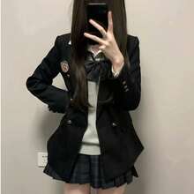 Cosplay Clothing - Black Fitted Suit / Follow and Collect to Receive a Badge - View 8