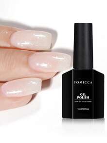 TOMICCA Moonlight White Gel Nail Polish, 15ml/1 Bottle, Quick Drying Under UV/LED Light, Suitable For DIY Manicure At Home Or As A Gift - White - View 2