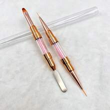 Set de 4 en 1 de brochas para uñas para delinear y difuminar en un solo paso - Blanco - Ver 4