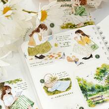 Set de 15 piezas de pegatinas de lista de verificación cálidas y encantadoras, pegatinas lindas de la vida diaria para niñas, hermosas pegatinas decorativas para scrapbooking, diario, planificador y útiles escolares - EXW2312031 - Ver 4