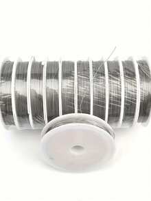 [0.3-0.8mm 非彈性串珠線] 1條 不鏽鋼串珠線 0.3-0.8mm - 用於DIY珠寶製作、手鍊、項鍊金屬工藝線 - 專業配件與用品之非彈性串珠線 - 鋼絲線 - 查看 8