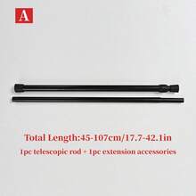 1組窗簾桿，A款包含2根桿子，通用尺寸包含3根桿子 - 黑色 - 查看 8