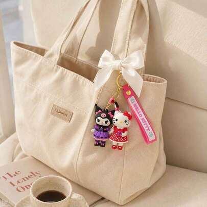 MINISO Sanrio Dây đeo cổ tay silicone nhân vật dễ thương, móc khóa treo điện thoại hoạt hình, phụ kiện treo túi dùng hàng ngày, mang theo khi du lịch, trang trí ba lô và điểm nhấn phong cách túi xách với thiết kế thời trang di động