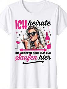 Jga Women's Bridal Shirt, Perfect For A Bachelorette Party, Loose And Comfortable - Back - View 7