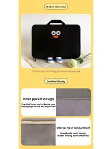 1pc Cartoon Cute Laptop Bag Multifunctional Briefcase Document Folder Outdoor Portable Tablet Protective Sleeve - Multicolor - View 4