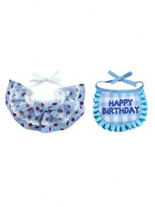 1 Set Pet Birthday Hat And Bib, Cute Birthday Decorations Suitable For Cats And Dogs, Beloved Pet Birthday Gift - Multicolor - View 20