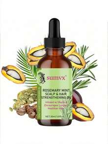 100% Pure Natural Rosemary Hair Oil - Moisturizing And Smoothing, Suitable For All Hair Types, Especially For Dry Hair And Scalp Care - 1.01 Oz/30 Ml, Natural Hair Care | Smoothing Hair Care | Moisturizing Benefits, Hair Care Products. - 30毫升 - 查看 12