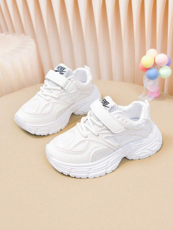 1 Pair Cute & Fashionable PU Design Casual Sports Shoes For Boys & Girls, Personalized Sports Shoes Suitable For Daily Wear, School, Sports, Soft & Non-Slip Soles, Applicable For Spring, Summer, Autumn, Winter