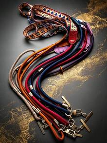 1pc Premium Adjustable Metal Plate Crossbody Neck & Shoulder Phone Lanyard For Outdoor - Multicolor - View 2