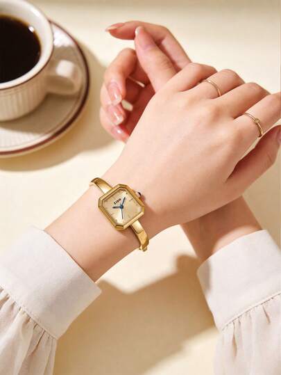 1 chiếc đồng hồ đeo tay nữ phong cách retro thanh lịch, mặt đồng hồ hình bát giác vuông, hợp kim cao cấp, phong cách tối giản sang trọng, phù hợp đeo hàng ngày, quà tặng hoàn hảo cho vợ, chị em gái, bạn thân, gia đình vào dịp sinh nhật, kỷ niệm và các dịp khác, phụ kiện đồng hồ tinh xảo
