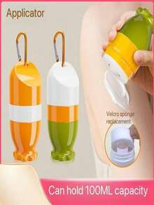 Chai đựng sữa dưỡng thể tái sử dụng 50/100ml với đầu bôi có thể tháo rời, tiện lợi khi đi du lịch, dùng để đựng kem dưỡng ẩm và dầu xả tóc. - Nhiều màu - Xem 1