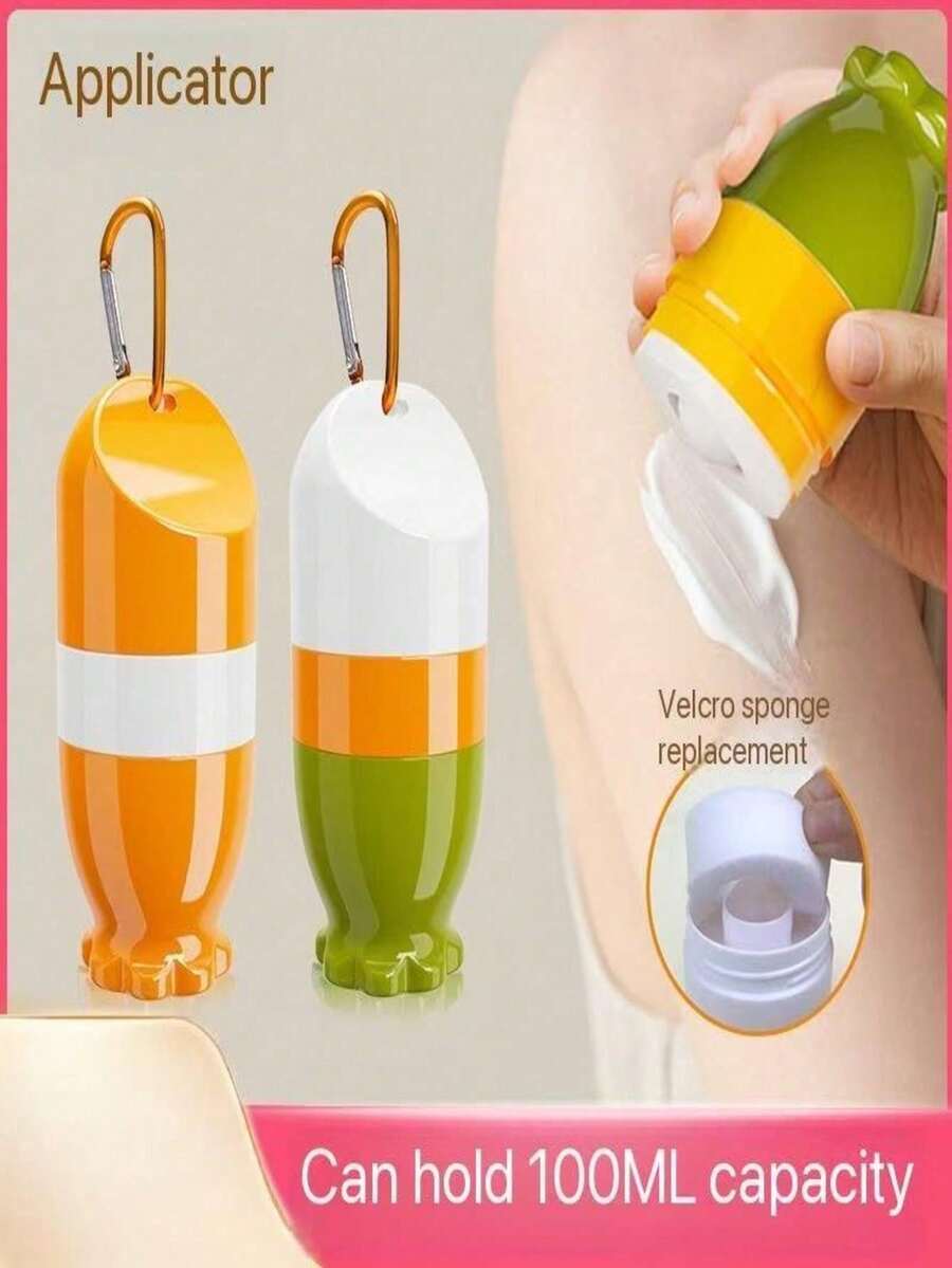 Chai đựng sữa dưỡng thể tái sử dụng 50/100ml với đầu bôi có thể tháo rời, tiện lợi khi đi du lịch, dùng để đựng kem dưỡng ẩm và dầu xả tóc. - Nhiều màu - Xem 1