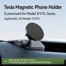 MagSafe 磁吸手機支架配件，適用於 Juniper 2025 2026 Model 3 與 Highland 2024-2026 車型，可調節式磁吸手機架 - 特斯拉煥新版專用 - 查看 2
