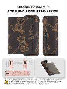 1PC For IQOS ILUMA ONE/ILUMA I ONE/New Iluma I One/ILUMA/ILUMA I /ILUMA PRIME/Iluma I Prime 20 HeatSticks BoX Series Protective Case, Fashionable Minimalist Cartoon Pattern Portable Storage Leather Sleeve, Full Protection Anti-Drop Anti-Fingerprint Wear-Resistant High-End Texture Hard Shell Soft Leather Dual Protection, Perfect Gift Choice, High-End Protective Shell, Unisex Fashion Accessory, Fashionable Patchwork Personalized Appearance Decoration, Business Casual Versatile Style, Precise Hole Position Perfect Fit, Couple Style Unisex, Iqos Series Dedicated Protective Shell, TEREA Storage Box - Brown Bear - View 15
