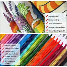 Countryside Floral Landscape Embroidery DIY Kit, Beginner Friendly With Embroidery Frame And Instructions, Home Decor Handmade Ornament - Multicolor - View 9