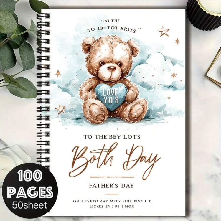 Sổ tay lò xo 100 trang họa tiết gấu màu nước dễ thương với dòng chữ ấm áp "LOVE YO'S", phù hợp cho sinh nhật và các dịp khác. Dung lượng lớn, 50 tờ, lý tưởng cho công việc, học tập, lập kế hoạch hàng ngày, tinh tế và thiết thực, lựa chọn quà tặng tuyệt vời cho tốt nghiệp, sinh nhật, v.v. - B - Xem 1