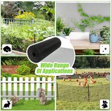 Outdoor Protective Net, PC Plastic Mesh Fence, Multi-Functional Garden Fence Net (Suitable For Pets And Poultry), Small Animal Protective Net (Suitable For Rabbits, Chickens, Dogs), Snake-Proof Outdoor Protective Net (Black) - Multicolor - View 9