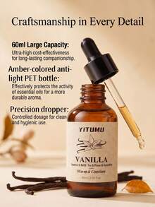 YITUMU Car & Home Dual-Use Essential Oil Refill, 60ml/100ml Long-Lasting Fragrance Oil, Suitable For Humidifiers & Diffusers, Cozy Aromatherapy Car Deodorizer - Vanilla - View 3