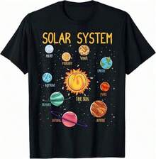 2026 Rymdtröjor för barn, Na Universum Galax Sol STEMs Planeter Vetenskap Rymdgåvor T-shirt Humor Herr Dam Storlek 2Y-10Y, S-XXXL, Barnkläder för pojkar, Dam T-shirts, Herrkläder, T-shirt för tonårspojkar, Perfekt present till skolavslutningen och Miljödagen, Fars dag, Passar till matchande kläder för föräldrar och barn. - Svart - Visa 1