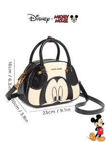 Disney 迪士尼官方正版復古米老鼠時尚女款保齡球包，適合日常通勤、購物、生日禮物 - 彩色 - 查看 9