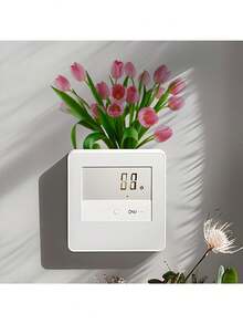 Realistic Pink Tulip Flower Switch Wall Sticker, Fresh Floral Self-Adhesive Light Switch Decal, Removable, Suitable For Decorating Light Switches And Power Outlets, Fresh Spring Style Home Decor Wall Sticker - Realistic Pink Tulips - View 2