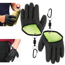 Magnetic Release Fishing Gloves, Anti-Puncture, Suitable For Catching And Cleaning Fish, Non-Slip Palm Design, For Men - Multicolor - View 9
