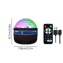 360° Starry Sky Projection Lamp, USB Powered LED Atmosphere Light For Bedroom/Living Room, Adjustable Ambient Lighting To Create A Relaxing Atmosphere, Ideal Choice - Multicolor B - View 7