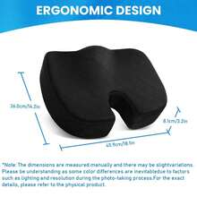 1pc Car Seat Cushion/Office Ergonomic Chair Pad, Buttocks Pad, Seat Cushion, Lumbar Support Cushion - One Size Fits All - View 9