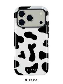 GIIPPA 一款黑白奶牛纹图案手机壳，适用于 17 Pro Max，也适用于 16 Pro Max、15 Pro Max、14 Pro Max，韩版时尚趣味手机壳，兼容 11/12/13/14/15/XS Max Plus，男女皆宜的优雅设计，是圣诞节、情人节、复活节、婚礼季和生日送给女友的理想礼物。 - 彩色 - 查看 1