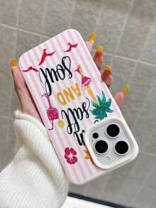 夏季海灘度假圖案 適用於 iPhone 17 Pro Max, 16 Pro Max/14/15 Plus/15/13 Pro/12/11，高端 TPU 防摔時尚保護殼，極具吸引力 - 黑色 - 查看 2
