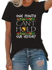 Women's T-Shirt For Spring And Summer - Black - View 2