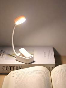 1pc Battery Powered Reading Light, Suitable For Night Reading, Adjustable Clip-On Reading Light, 3 Color Temperatures, Stepless Dimming, Mini Portable, Suitable For Bedroom Reading, Living Room Reading, Reading Light, Book, Bookmark, LED Light, Light, Light, Book Accessories, Mini Lightweight Clip-On Reading Light, Clip-On Book Light, Clip-On Reading Light, Mini Desk Lamp, Reading Book Light, Battery Not Included - Clip-on Book Lamp - View 4