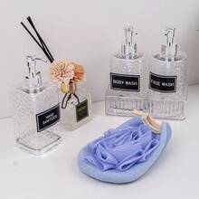 1个装豪华泡沫洗手液瓶 - 可重复灌装浴室沐浴露分配器，带按压泵 - 彩色 - 查看 8