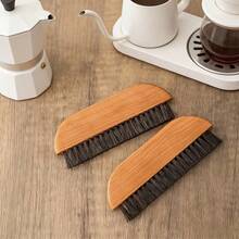 SOKANY Natural Horse Hair Coffee Grounds Cleaning Brush, Wooden Handle, Coffee Residue Removal Tool, Essential For Coffee Makers At Home And Cafes, Won't Damage Surfaces - View 2