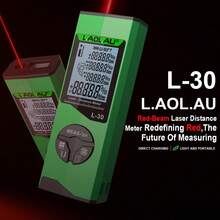 L.A.OL.A.U L.AOL.AU 新款家居裝飾雷射測距儀 30m / 50m 可選 Type-C 充電式 高精度多模式測量 50 組數據儲存 電子角度 (僅限 50m 型號) 迷你便攜式裝修測量工具 - 薄荷綠 - 查看 8