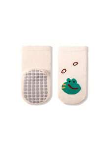 5 Pairs Kids Anti-Slip Floor Socks With Cute Cartoon Animal Patterns, Soft & Comfortable Baby Socks, All Season - Multicolor - View 4