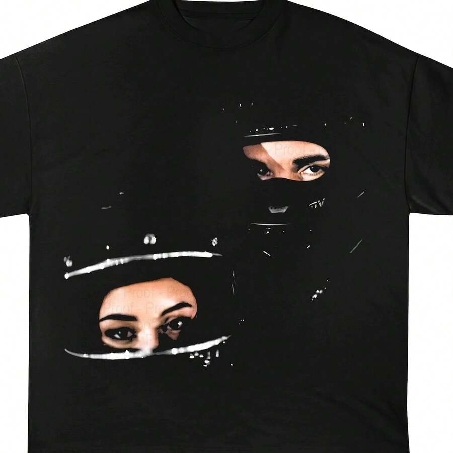 D.Rake Search & Rescue Tee, Rap Merch Graphic Tee - Schwarz - Übersicht 1
