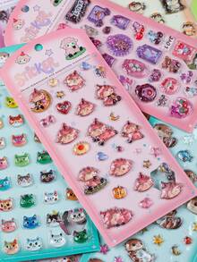 Colorful 3D Epoxy Resin Stickers - Cute Animals - Waterproof, Reusable, Repositionable, Self-Adhesive, High-Quality Resin - Perfect For Decorating Smartphones, Phone Cases, Laptops, Desktop Computers, Tablets, Stationery, Notebooks, Journals - Multiple Colors Available [Style/Packaging Random] - View 4
