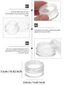 50/30/20/10/5/1件組圓形壓泵圓底化妝品容器套組，適用乳霜、乳液、乳液，客廳居家臥室浴室裝飾，旅行用品，婚禮、派對、生日，送給男性、媽媽、爸爸、朋友的禮物 - 彩色 - 查看 6