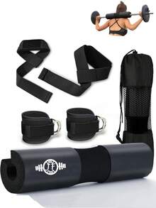 3 piezas Almohadilla para barra de sentadillas y entrenamiento - Soporte acolchado para el cuello y los hombros para barras estándar - Multicolor - Ver 2