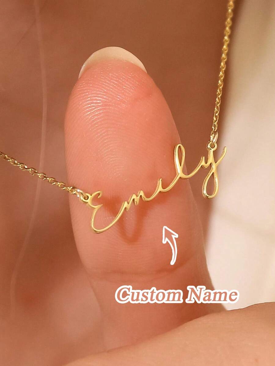 1 pièce Collier avec prénom de style minimaliste personnalisé, collier avec prénom en or, bijoux personnalisés, cadeaux pour elle, colliers minimalistes, cadeaux d'anniversaire, colliers pour femmes, bijoux pour femmes, colliers avec prénom personnalisés, articles personnalisables, cadeaux personnalisés, fête des mères, cadeaux de saison des fêtes - Multicolore 2 - Voir 1