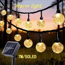 1pc 16/23/39ft 20/50/100 LED Bulb Solar Crystal Ball String Lights, Bubble Lights, Waterproof Solar Outdoor Lighting Strip, 8 Lighting Modes, Suitable For Shops, Gardens, Camping, Parties (Multi-Color/Warm White/White), Halloween And Christmas Decor, Autumn Decor, Home Decor, Outdoor Decor - Solar Bubble Ball - View 11