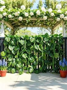 3 Pieces / 1 Piece Realistic Turtle-Shell-Like Vine Leaves, High-Quality Monterey Vine Leaves - Realistic Artificial Plants, Suitable For Home Decoration, Valentine's Day, Thanksgiving Decoration, And Very Suitable For Indoor And Outdoor Use. - Multicolor - View 4