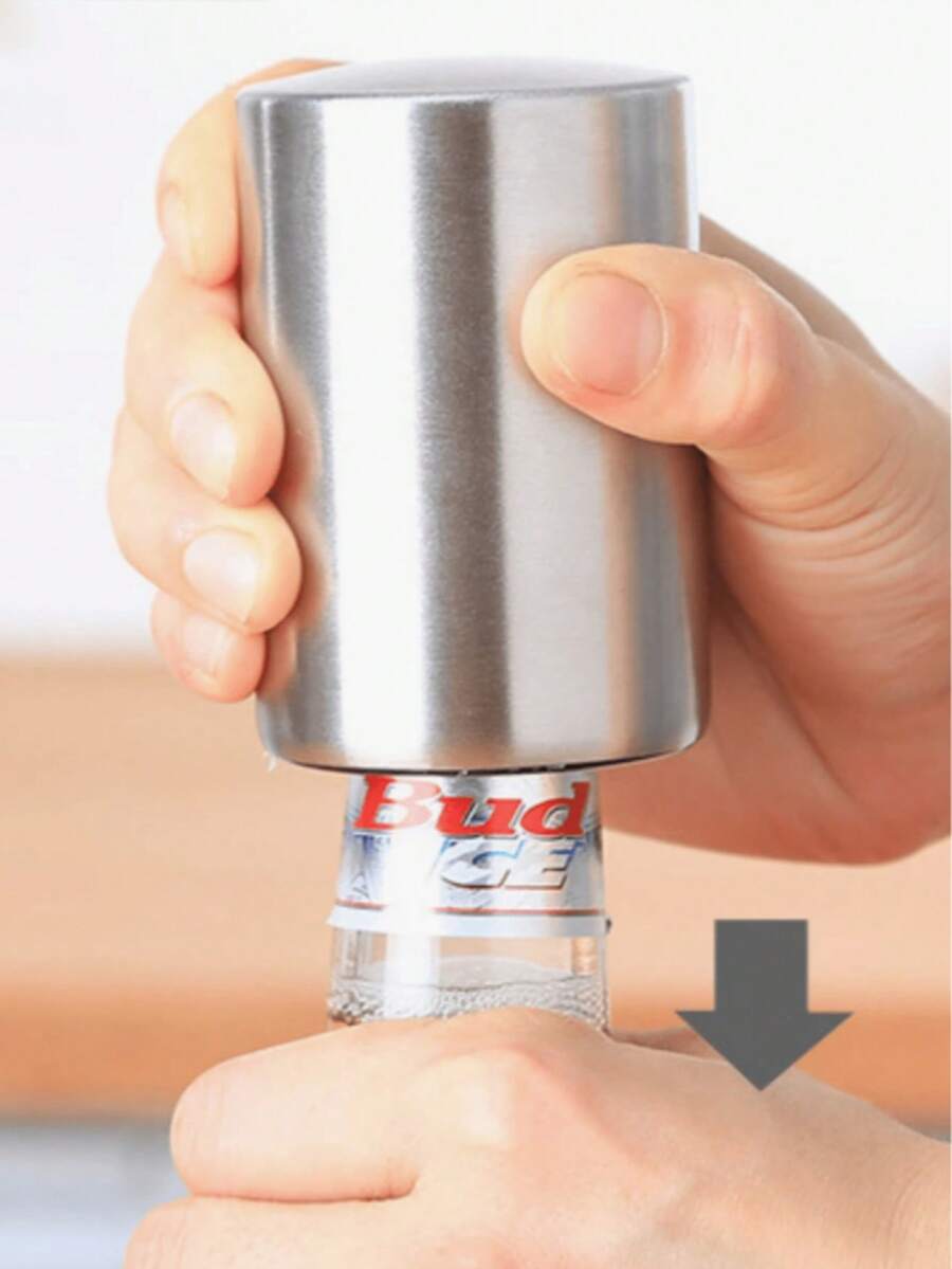 1pc/3pcs/5pcs Stainless Steel Automatic Beer Bottle Opener, Gift For Father - View 1