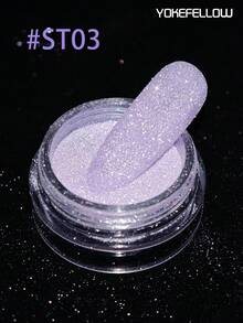 YOKEFELLOW Holographic Candy Nail Glitter Reflective Fine Shimmer Gel Nail Polish Powder Pigment Diamond-Like Nail Glitter DIY Supplies - Multicolor - View 11
