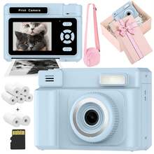 Instant Print Camera 1080P HD Portable Printer Camera 2.4" LCD 1500mAh Battery Holiday Gift School Supplies Back To School Gift For Teens Beginners Capture Creative Projects Campus Memories (Pink/Blue/Purple) - View 17