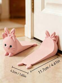 3D Printed Cute Pink Cat Door Stopper, Creative Rabbit Ear Cat Design, Non-Slip And Wear-Resistant, Prevents Hands From Being Pinched And Doors From Slamming, Suitable For Home And Office Environments, Ideal For Daily Use, Easter, Mother's Day And Other Holidays - Multicolor - View 7