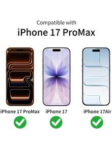 适用于 17 Pro Max 的三合一钢化玻璃屏幕保护膜（包含 1 张屏幕保护膜、1 张摄像头保护膜和 1 张后盖保护膜）。9H 硬度，易于安装，高清透明，精准贴合，防碎防摔。兼容 Apple 17 Pro/17 Air/17 E/16 Pro Max/16 Pro/16 Plus/16/15 Pro Max/15 Pro/15 Plus/15/14/13/12/11。日常必备的手机配件和保护壳，也是父亲节、生日和周年纪念日的绝佳礼物。 - 無色 - 查看 4